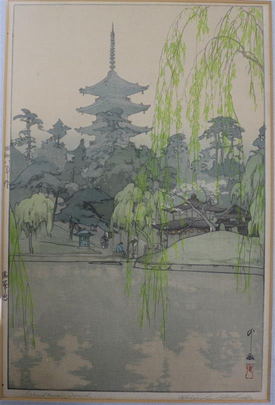 Hiroshi Yoshida (Japan 1876-1950), Sarusawa Pond, woodblock print, 37 x 24.5cm